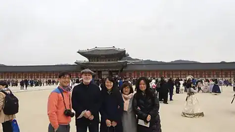 Group of educators visiting historical site for FASST CABAS training.